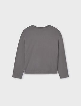 Camiseta Mayoral Gris Para Niña