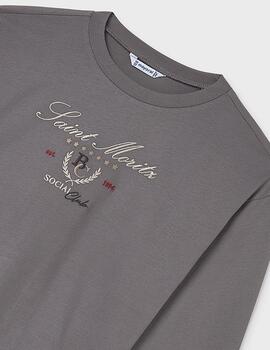 Camiseta Mayoral Gris Para Niña