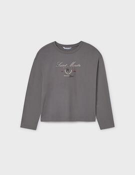 Camiseta Mayoral Gris Para Niña