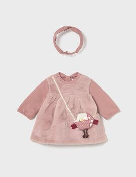 Vestido Mayoral Combinado Pelo Mellow Para Bebè
