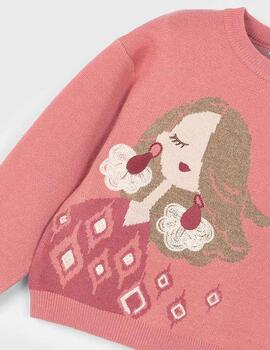 Jersey Mayoral Jacquard Sienna Para Niña