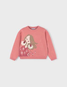 Jersey Mayoral Jacquard Sienna Para Niña