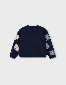 Jersey Mayoral Flores Petroleo Para Niña