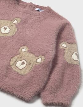 Jersey Mayoral Oso Rosa Para Niña