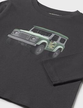 Camiseta Mayoral M/L Coche Sombra Para Bebè