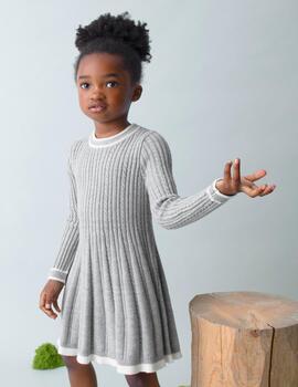 Vestido Mayoral Pùnto Gris Para Niña
