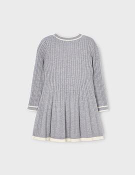 Vestido Mayoral Pùnto Gris Para Niña