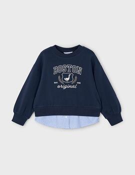 Pullover Con Camisa Mayoral Marino Para Niña