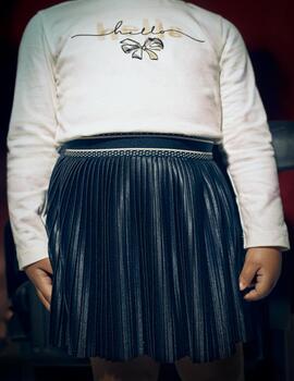 Falda Mayoral Plisada Negra Para Niña