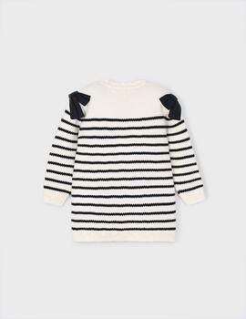 Vestido Mayoral Punto Rayas Macchiato Para Niña