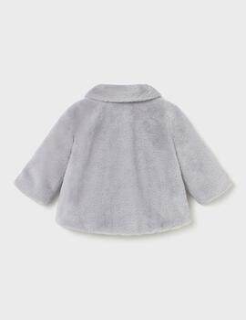 Abrigo Mayoral Pelo Gris Para Niña