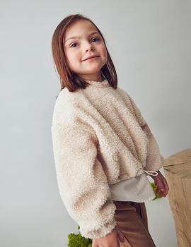 Sudadera Mayoral Borreguillo Almendra Para Niña