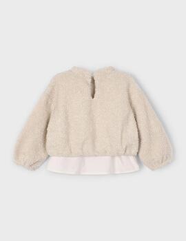 Sudadera Mayoral Borreguillo Almendra Para Niña