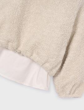Sudadera Mayoral Borreguillo Almendra Para Niña