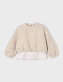 Sudadera Mayoral Borreguillo Almendra Para Niña