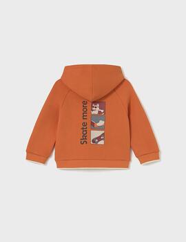 Pullover Mayoral Capucha Naranja Para Niño