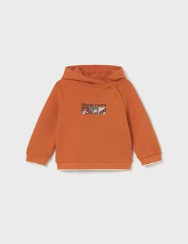 Pullover Mayoral Capucha Naranja Para Niño