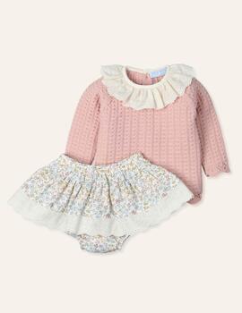 Conj.Mac Ilusiòn Fleur Vintage Culotte Para Bebè