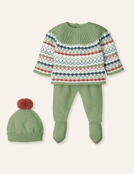Conjunto Mac Jacquar Trebol Para Bebé