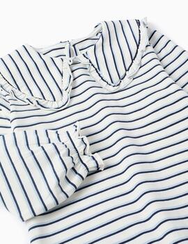 Camiseta Zippy Rayas Azul Para Niña