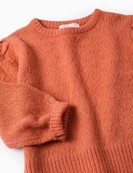 Jersey Zippy Naranja Para Niña