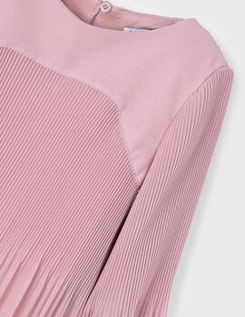 Vestido Mayoral Plisado Rosa Para Niña