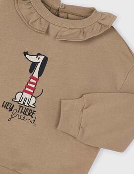 Sudadera Mayoral Perrito Camel Para Niña