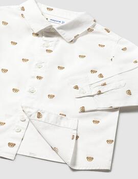 Camisa Mayoral Ositos Blanca Para Niña