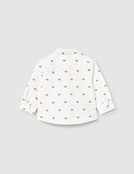 Camisa Mayoral Ositos Blanca Para Niña