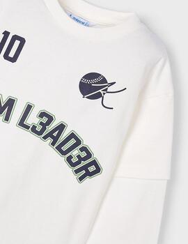 Camiseta Mayoral Tean Crudo Para Niño