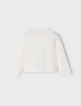 Camiseta Mayoral Cuellos Nata Para Niña