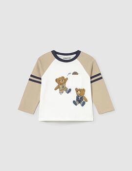 Camiseta Mayoral Osos Tricolor Para Niño