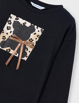 Camiseta Mayoral M/L Negra Para Niña