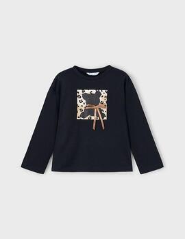 Camiseta Mayoral M/L Negra Para Niña