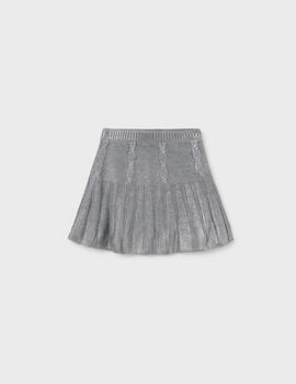 Falda Mayoral Tricot Plata Vig Para Niña