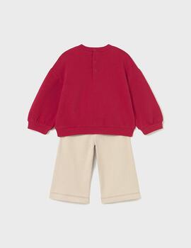 Conj.Mayoral Seta Rojo Para Niña