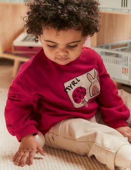 Conj.Mayoral Seta Rojo Para Niña