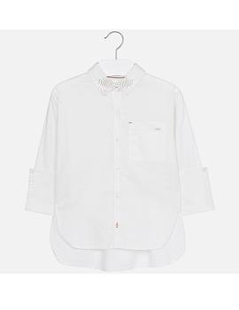 Camisa Oxford blanca Niña Mayoral