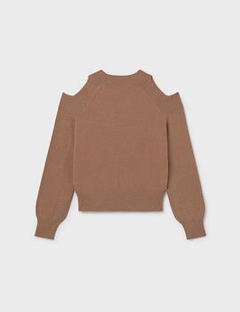 Jersey Cut Out Cacao Vig Para Niña