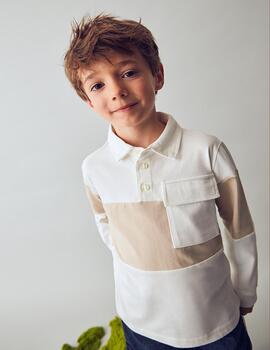 Polo Mayoral Bicolor Nata Para Niño