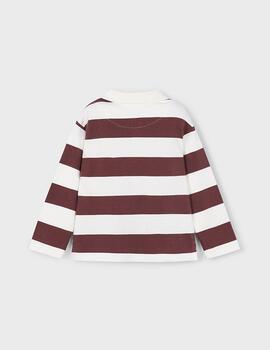 Polo Mayoral Rayas Ciruela Para Niño