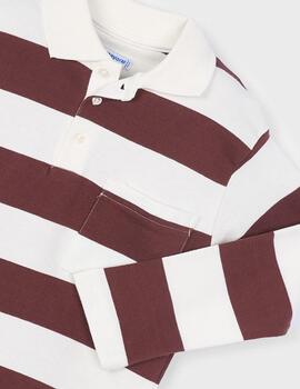 Polo Mayoral Rayas Ciruela Para Niño