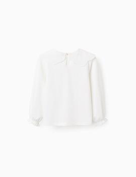 Camiseta Zippy Cuellos Blanca Para Niña