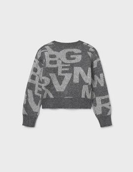 JerseY Mayoral Jacquard Plomo Vig Para Niña