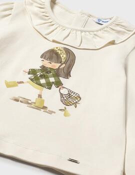 Camiseta Mayoral M/L Mac-Laurel Para Niña