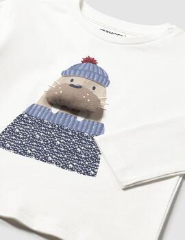Camiseta M/L A. Animal Nata-Morsa De Niña Mayoral