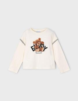 Camiseta Mayoral Oso Crudo Para Niña