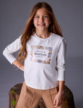 Camiseta Mayoral Iconic Cruda Para Niña