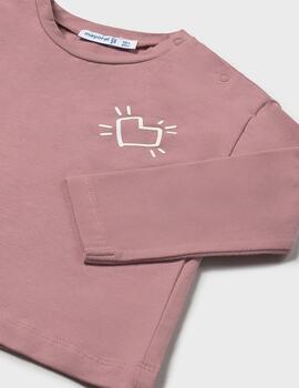 Camiseta Mayoral M/L Rosa Para Niña.