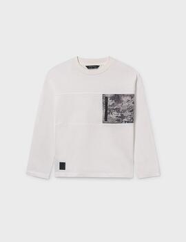 Camiseta Mayoral Bolsillo Cruda Para Niño